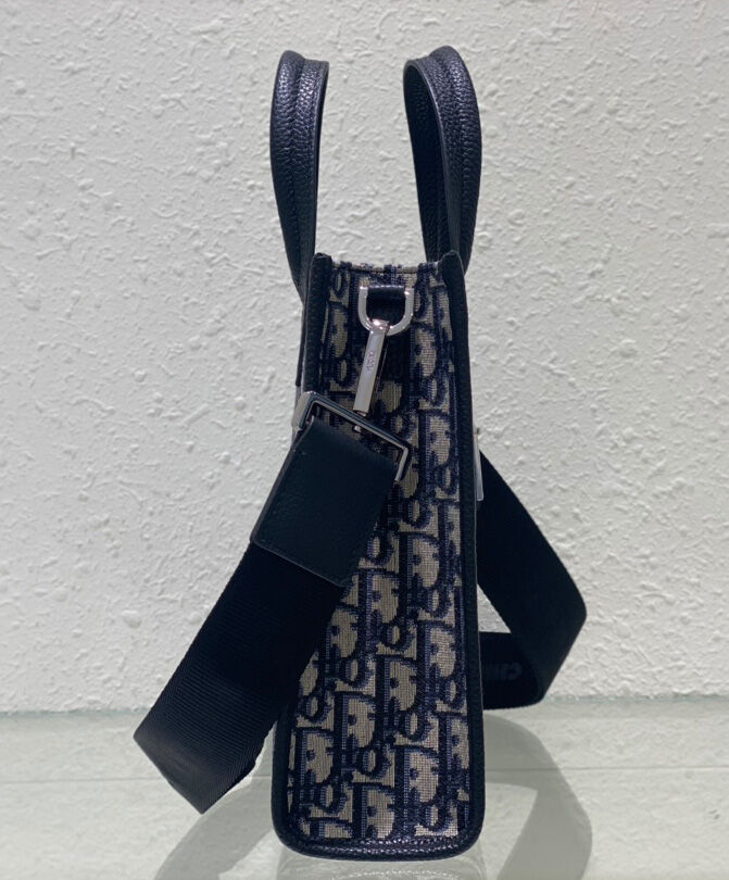 Christian Dior Safari North-South Tote Bag Dark Blue